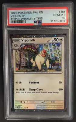 PSA 10 Vigoroth 161/193 COSMOS HOLO PROMO Whammy Tin Pokemon Graded Card - Image 1