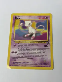 Vintage Pokemon Card TCG Mew #8 Black Star Promo 151 2000 WOTC HP/DMG - Image 1