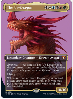 The Ur-Dragon (Borderless Profile) [Commander Masters] Magic MTG - Image 1