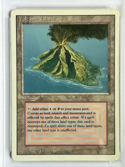 1994 Magic The Gathering REVISED ED VOLCANIC ISLAND PSA 5 EX Reserved List cEDH - Image 2
