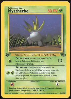 Carte Pokemon Mystherbe 58/64 Edition 1 Jungle Francais - Image 1