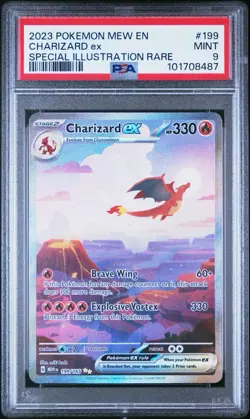 2023 POKEMON 151 CHARIZARD EX #199 SPECIAL ILLUSTRATION RARE PSA 9 SIR 199/165 - Image 1