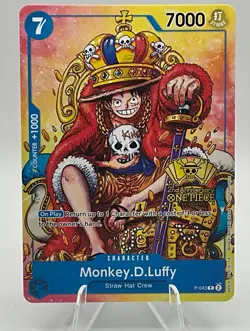 2024 One Piece Monkey.D.Luffy P-043 2nd Anniversary Stamped Convention Promo TCG - Image 1