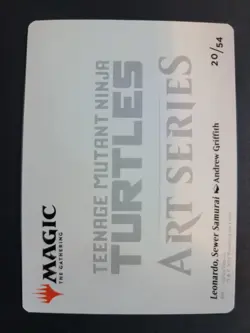 Leonardo, Sewer Samurai 20/54 Art Card MTG Ninja Turtles - Image 2