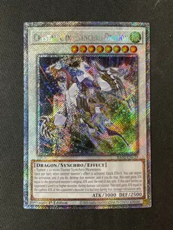 Yu-Gi-Oh #RA02-EN029 Crystal Wing Synchro Dragon 1st Ed Platinum Secret Rare LP - Image 1