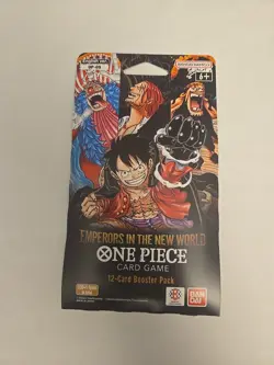 One Piece EMPERORS IN THE NEW WORLD English Sleeved Booster Pack Sealed 12-Cards - Image 1