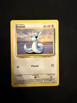 Pokemon TCG Base Set Dratini Card 26/102 Very Good Condition - Image 1
