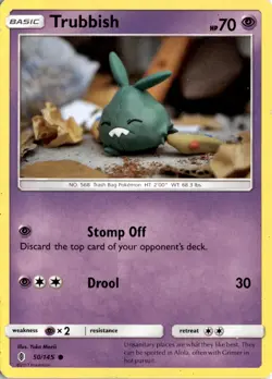Trubbish 50/145 SM - Guardians Rising Pokemon Card TCG - Image 1