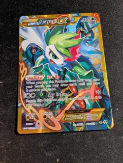 Shaymin EX 77a/108 Alternate Full Art Roaring Skies Pokemon Card V NM - Image 1