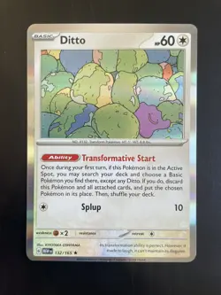 Pokemon card 151 Holo Rare DITTO (132/165) Mint/NM - Image 1