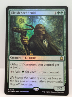 Foundations - Elvish Archdruid - Green - Creature - Fdn 219 - Rare - Foil - - Image 1