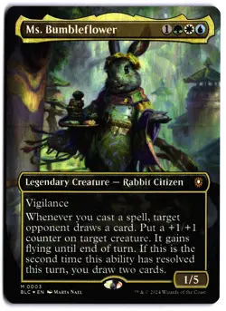 Ms. Bumbleflower (Borderless) FOIL NM BLC Commander: Bloomburrow MTG - Image 1