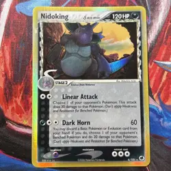 Pokemon TCG: Nidoking #6/101 Holo Rare EX Dragon Frontiers (Delta Species), LP - Image 1