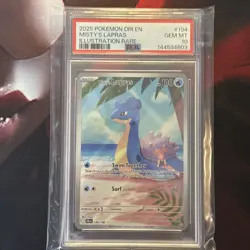PSA 10 Misty's Lapras 194/182 Illustration Rare Destined Rivals 2025 Pokemon - Image 1