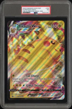 2023 Pokemon Swsh Black Star Jumbo #286 Pikachu Vmax PSA 7 - Image 1