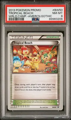 2013 Tropical Beach BW50 American Gothic Pokemon PSA 8 - Image 1