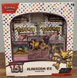 Pokemon Scarlet and Violet - 151 Alakazam ex Collection Box - 4 Packs Unopened - Image 1