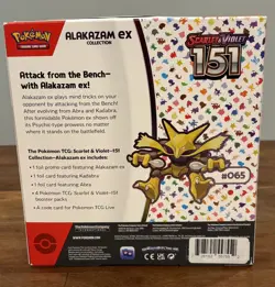 Pokemon Scarlet and Violet - 151 Alakazam ex Collection Box - 4 Packs Unopened - Image 4