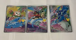 Pokemon 2026 First Partner Illustration Collection Series 1 Promos Set 43-45 NM - Image 1