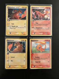 2006 VINTAGE POKEMON-2 CHARMELEON+2 CHARMANDER EX CRYSTAL GUARDIANS-REGULAR NM - Image 1