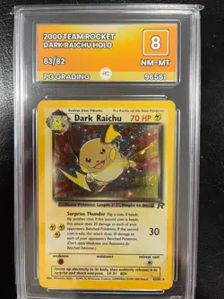 Dark Raichu 83/82 Pokemon Team Rocket Holo Rare PG Graded 8 NM-MT Not PSA - Image 1