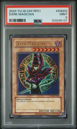 Dark Magician RP01-EN003 YuGiOh Retro Pack 2024 PSA 9 - Image 1