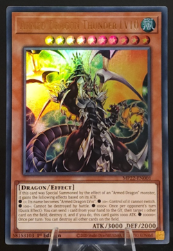 Armed Dragon Thunder LV10 MP22-EN001 Ultra Rare (First Ed) YuGiOh (NM) - Image 1
