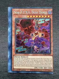 YuGiOh! Noh-P.U.N.K. Ogre Dance BLMR - Error Misprint Miscut 1st Edition NM - Image 2