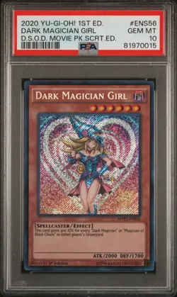 Dark Magician Girl Yugioh 2020 MVP1-ENS56 Secret Rare 1st Edition PSA 10 - Image 1