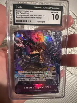 One Piece PRB01 Eustass"Captain"Kid (OP05-074) (Alt Art) OP05-074 -CGC10 English - Image 1