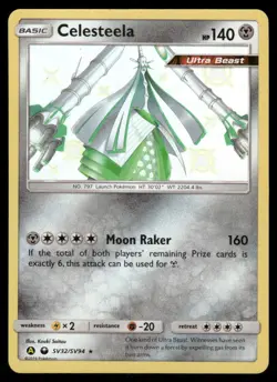 Pokemon Cards Celesteela SV32/SV94 Hidden Fates Shiny Vault Rare Shiny NM - Image 1