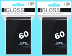 120 Ultra Pro SMALL BLACK GLOSS Card Sleeves DECK PROTECTOR Yugioh tcg ccg - Image 1
