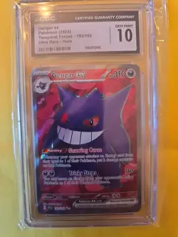 Pokemon Gengar EX Full Art Ultra Rare TCG Card Temporal Forces 193/162 CGC 10 - Image 1