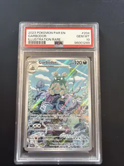 Pokemon Garbodor TCG Card 204/182 Sv04: Paradox Rift PSA 10 - Image 1
