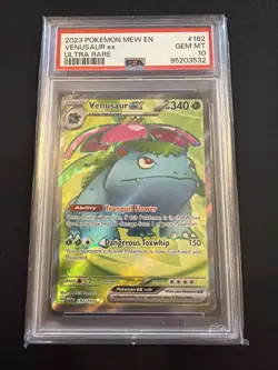 Pokemon Venusaur EX Holo Ultra Rare TCG Card 182/165 Scarlet & Violet 151 PSA 10 - Image 1