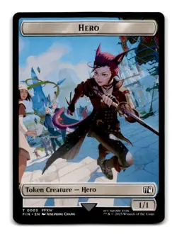 Hero (0003) // Knight Double-Sided Token T FINAL FANTASY 3 // 10 NM - Image 1