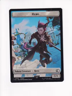 MAGIC THE GATHERING MTG FINAL FANTASY DOUBLE TOKEN HERO 0003 / KNIGHT - Image 1