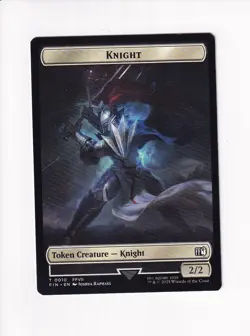 MAGIC THE GATHERING MTG FINAL FANTASY DOUBLE TOKEN HERO 0003 / KNIGHT - Image 2
