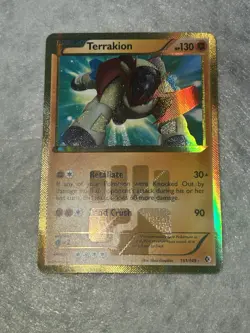 Terrakion Secret Rare Holo Card 151/149 2012 Boundries Crossed Pokemon TCG Card - Image 1