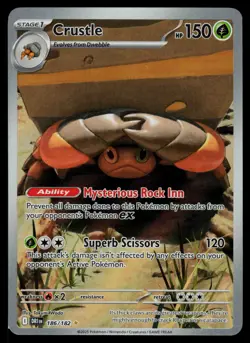 Crustle 186/182 - Pokemon Destined Rivals - Illustration Rare (NM) - Image 1