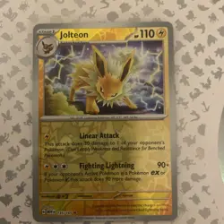 Pokemon Card Jolteon Scarlet & Violet 151 Reverse Holo Rare 135/165 Near Mint - Image 1