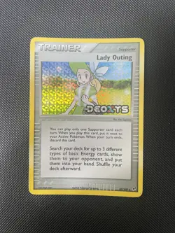 Pokemon Lady Outing EX Deoxys 87/107 Reverse Holo Rare TCG - Image 1