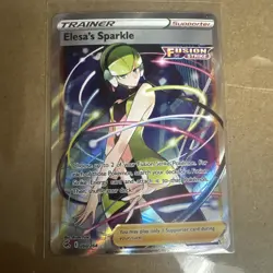 Pokemon TCG card Elsa’s Sparkle 260/264 Fusion Strike Trainer full art - LP - Image 1