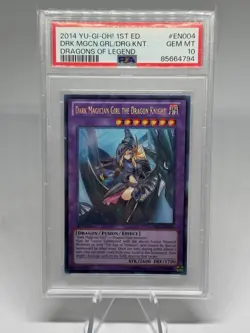 Dark Magician Girl The Dragon Knight | DRLG-EN004 1st Ed. Secret Yugioh PSA 10 - Image 1
