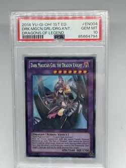 Dark Magician Girl The Dragon Knight | DRLG-EN004 1st Ed. Secret Yugioh PSA 10 - Image 4