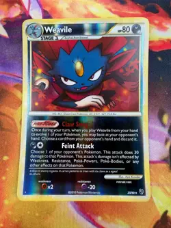 Weavile 25/90 NM Rare Reverse Holo HGSS Undaunted 2010 Pokemon TCG - Image 1