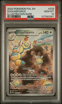 2023 POKEMON PAL EN-PALDEA EVOLVED ILLUSTRATION RARE #229 DUDUNSPARCE PSA 10 - Image 1