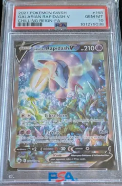 Pokemon 2021 Galarian Rapidash V Chilling Reign PSA 10 - Image 1