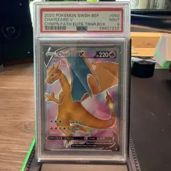 2020 Pokemon Charizard v Champions Path Elite Trainer Box Promo SWSH050 PSA 9 - Image 1