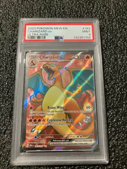 2023 POKEMON MEW EN-151 ULTRA RARE #183 CHARIZARD EX PSA 9 - Image 1